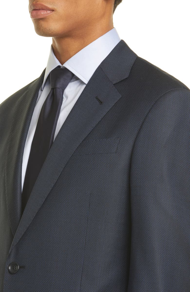 Giorgio Armani Trim Fit Solid Stretch Wool Suit, Alternate, color, 