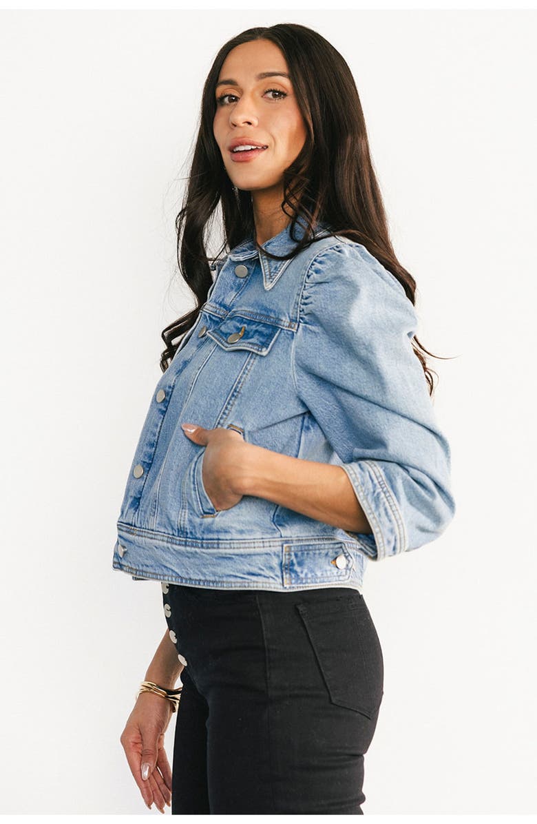 Baltic Børn Inés Denim Jacket, Alternate, color, Medium Wash