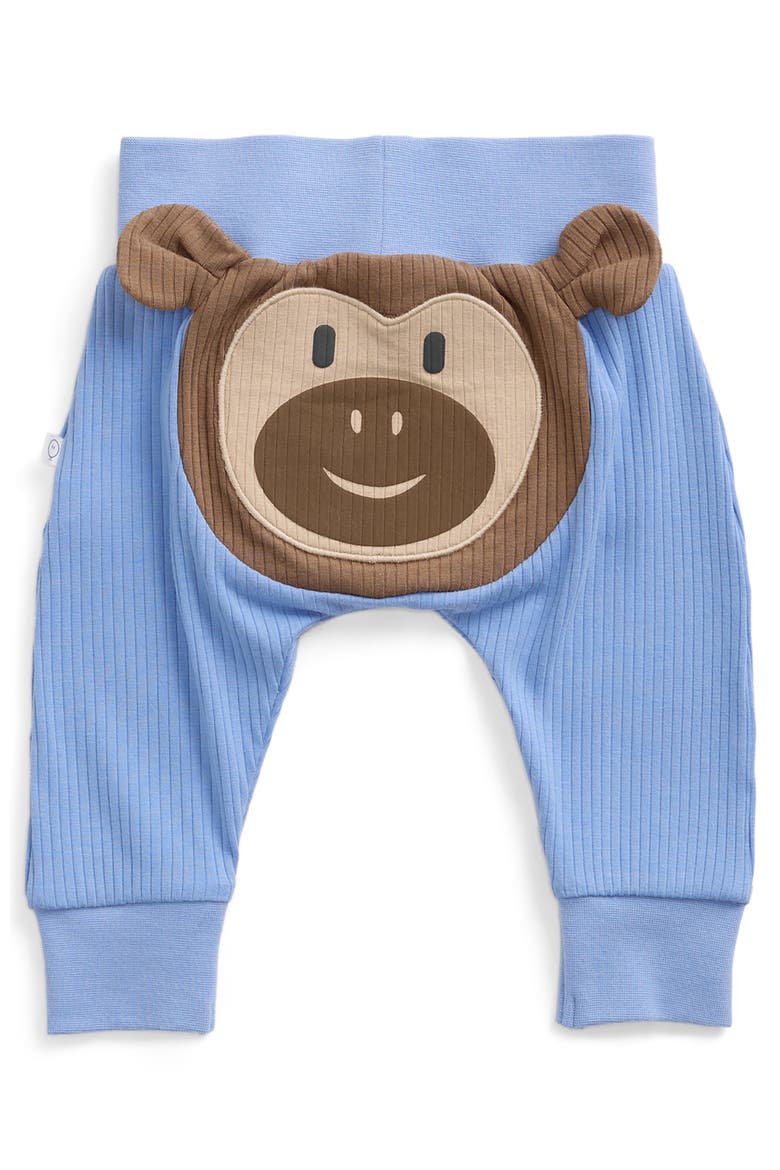 Ribbed Monkey Novelty Jogger, Main, color, Monkey & Hydrangea