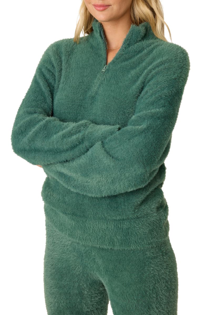 PJ Salvage Campfire Cozy Half Zip Lounge Sweatshirt, Main, color, 