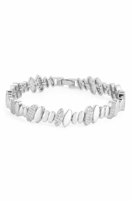 Cubic Zirconia Oval Link Bracelet