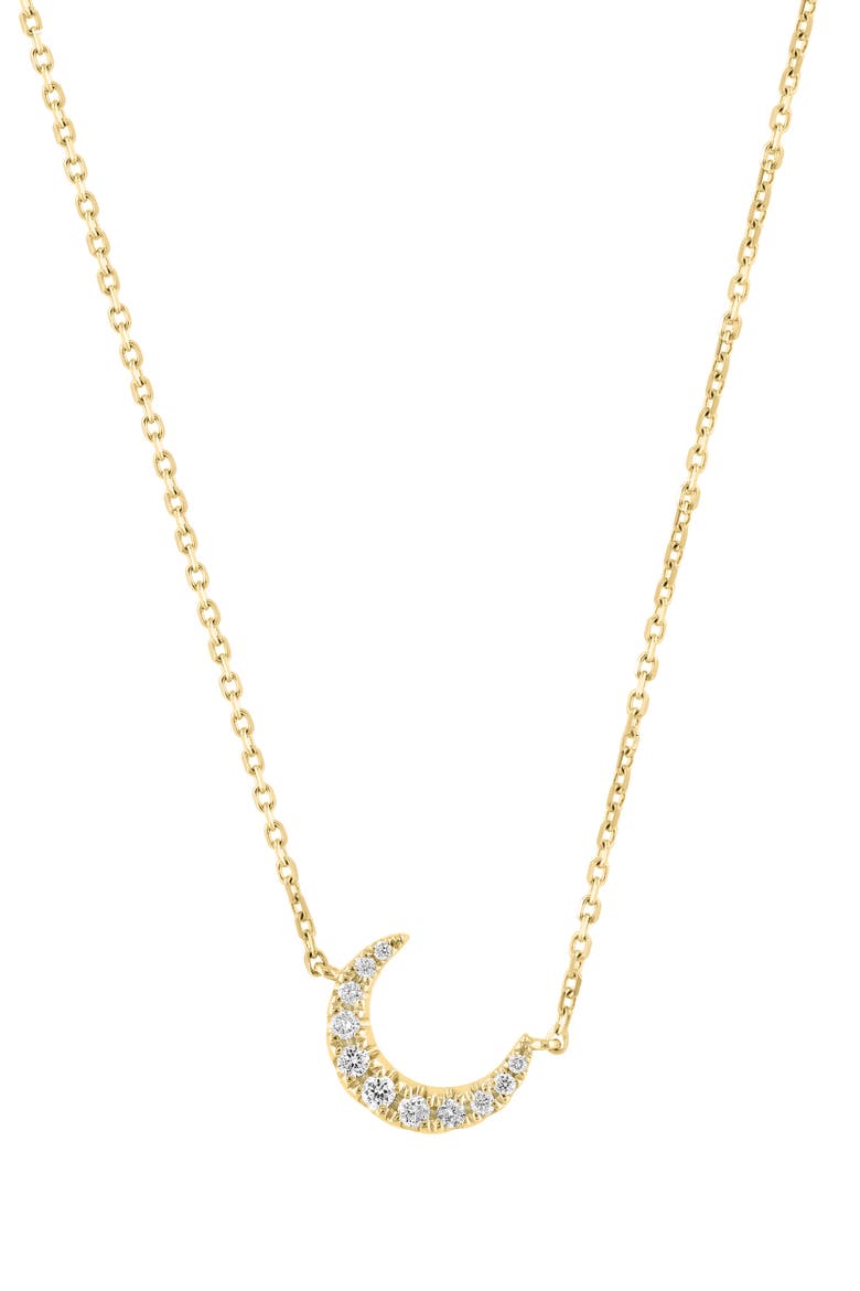 Diamond Crescent Pendant Necklace, Alternate, color, GOLD