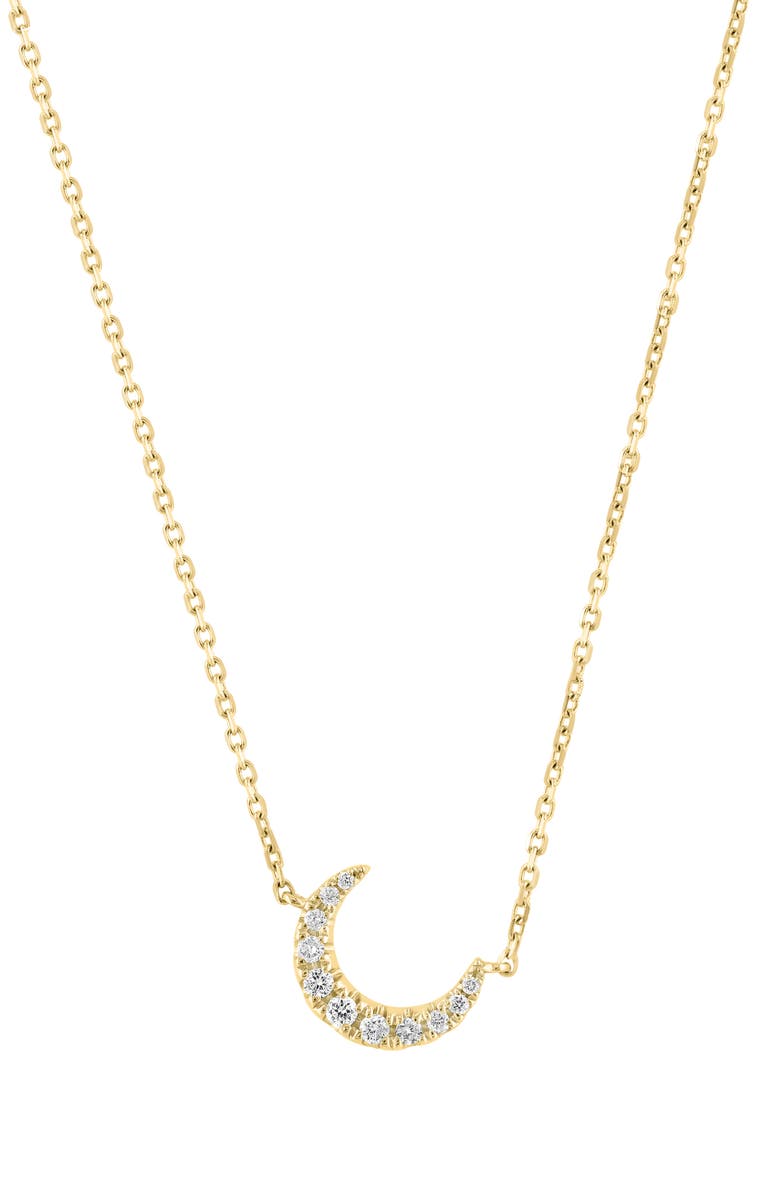EFFY Diamond Crescent Pendant Necklace, Alternate, color, Gold