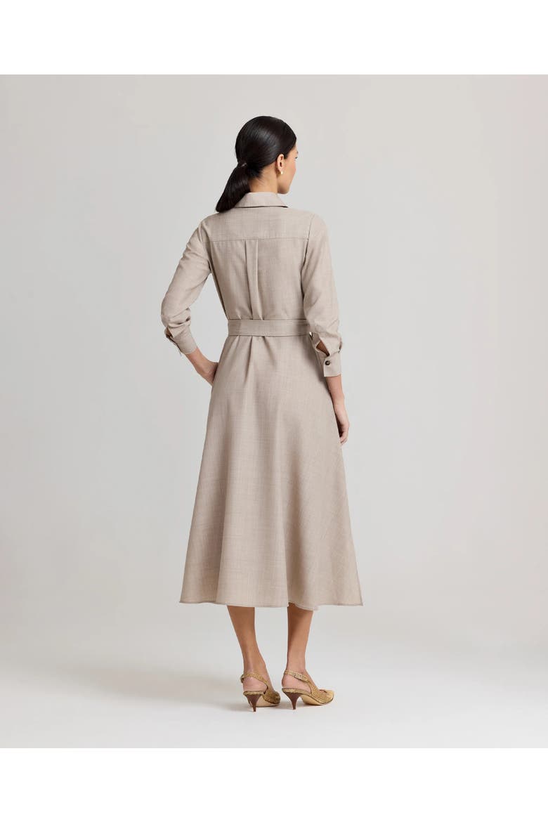 Diane Wool Shirt Dress, Alternate, color, Taupe