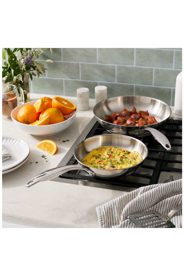 Aragon 2-Piece Stainless Steel Sauce Pan Set, Alternate, color, SILVER