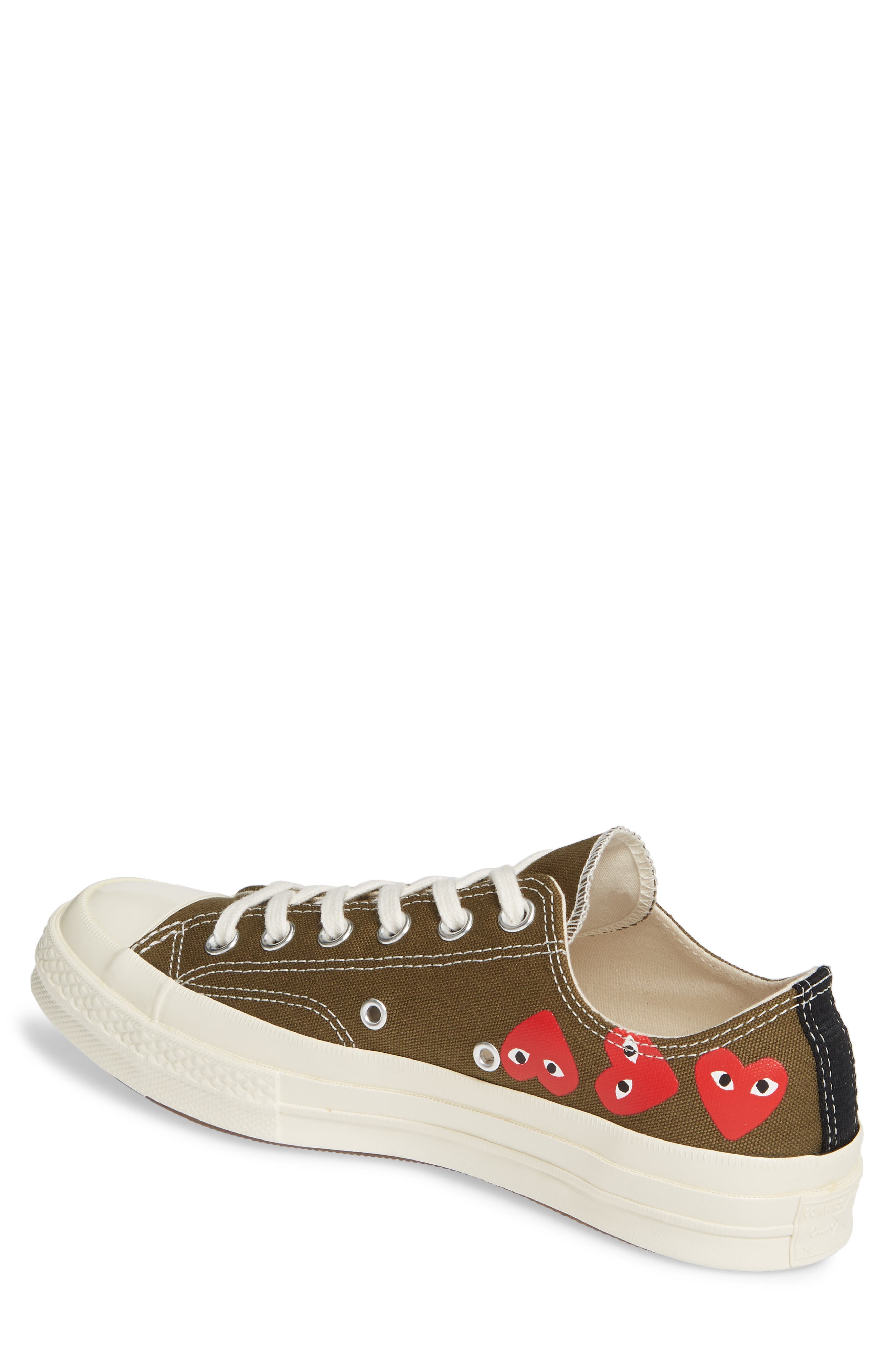 Comme des Garçons PLAY x Converse Gender Inclusive Chuck Taylor<sup>®</sup> All Star<sup>®</sup> Low Top Sneaker, Alternate, color, 