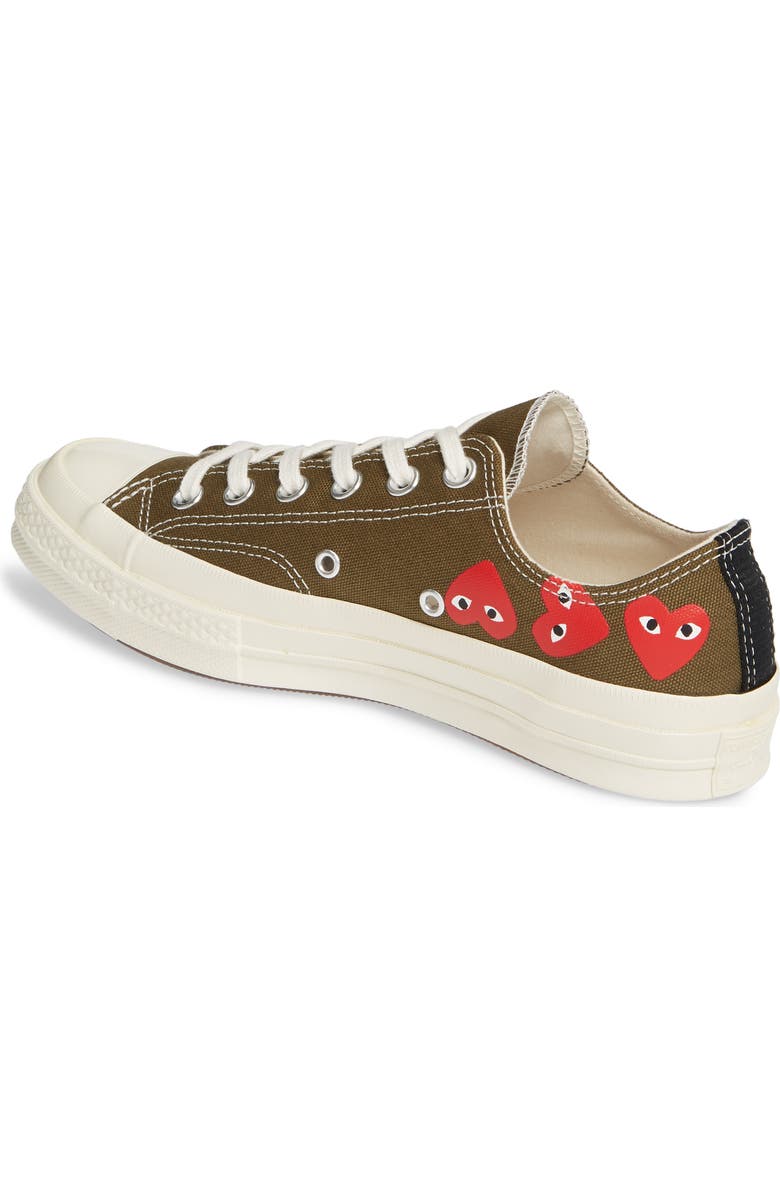 Comme des Garçons PLAY x Converse Gender Inclusive Chuck Taylor<sup>®</sup> All Star<sup>®</sup> Low Top Sneaker, Alternate, color,