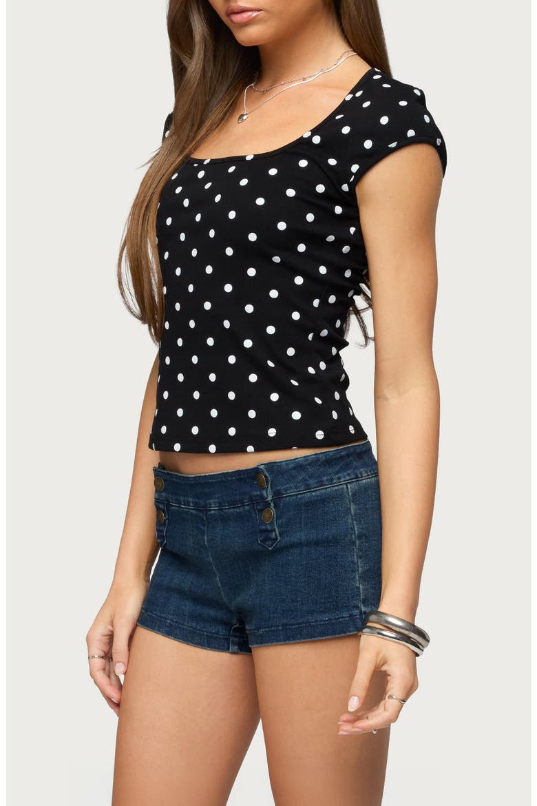 Mookie Dot Crop Top, Alternate, color, BLACK-AND-WHITE