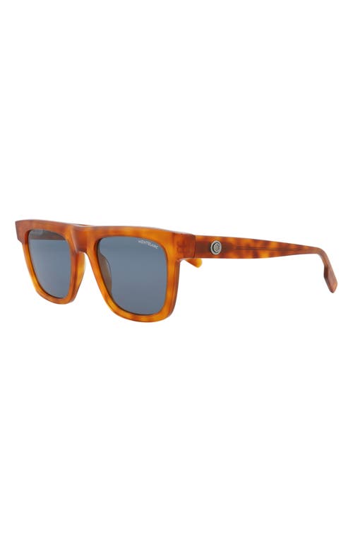 Montblanc Tortoiseshell-effect Square-frame Sunglasses In Brown