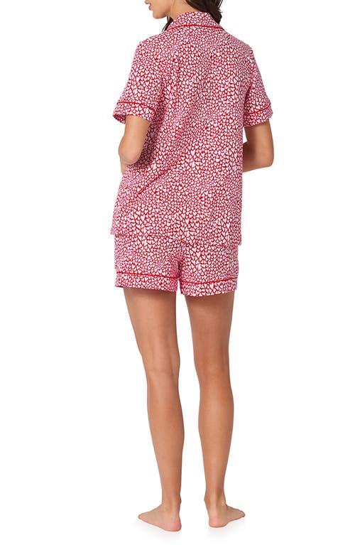 Bedhead Pajamas Bursting With Love Short Sleeve Pajama Set In Pink