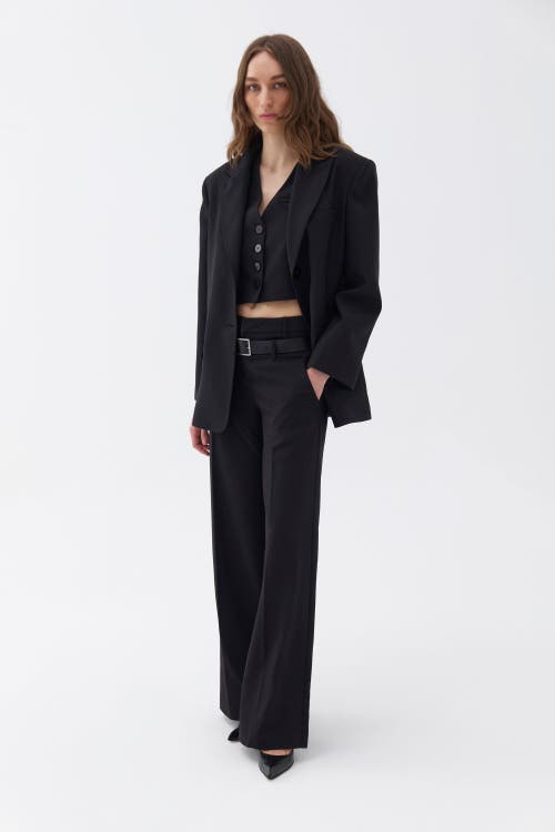 NOCTURNE NOCTURNE PADDED SHOULDER BLAZER JACKET