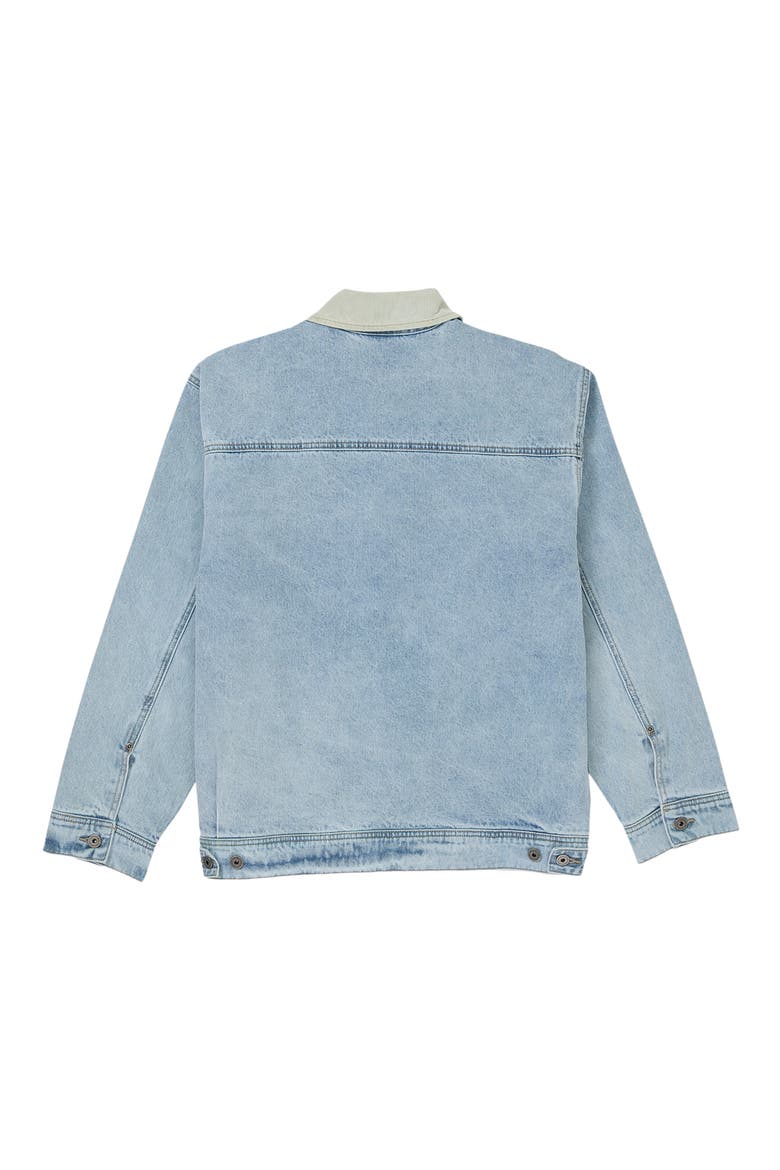 Surf Harrington Corduroy Collar Denim Jacket, Alternate, color, LIGHT INDIGO
