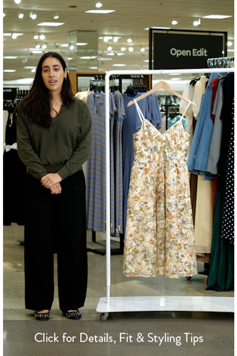 Maren Floral Sequin Fit & Flare Cocktail Dress video