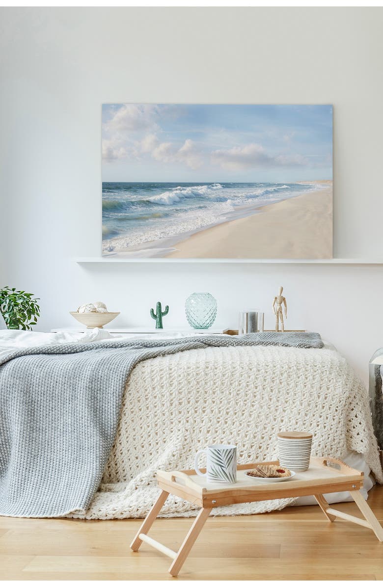 MARMONT HILL Shore and Waves Painting Print on Wrapped Canvas - 45" x 30", Main, color,