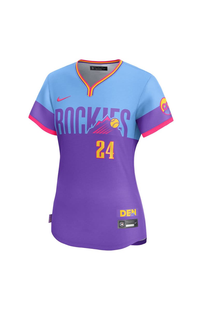 Nike Women's Nike Ryan McMahon Purple/Light Blue Colorado Rockies 2025 City Connect Limited Player Jersey, Alternate, color, 