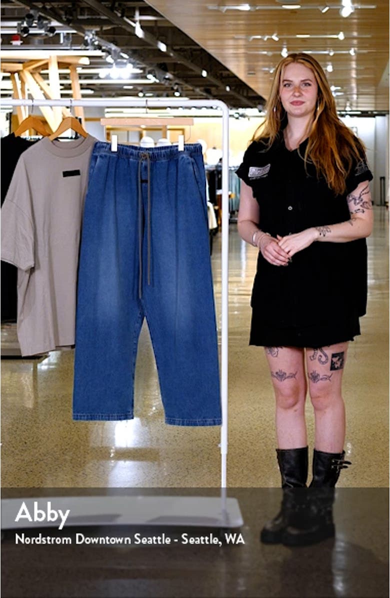 Denim Drawstring Lounge Pants, sales video thumbnail