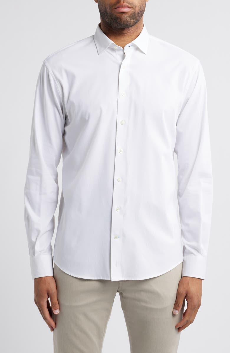 johnnie-O Travis Button-Down Shirt, Main, color, White
