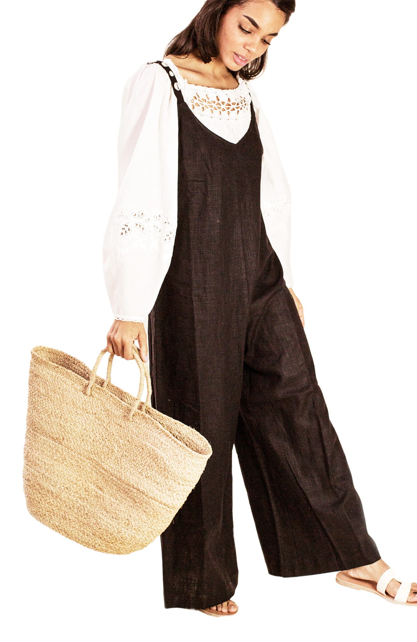 indego africa Braided Raffia Bag, Alternate, color, Natural