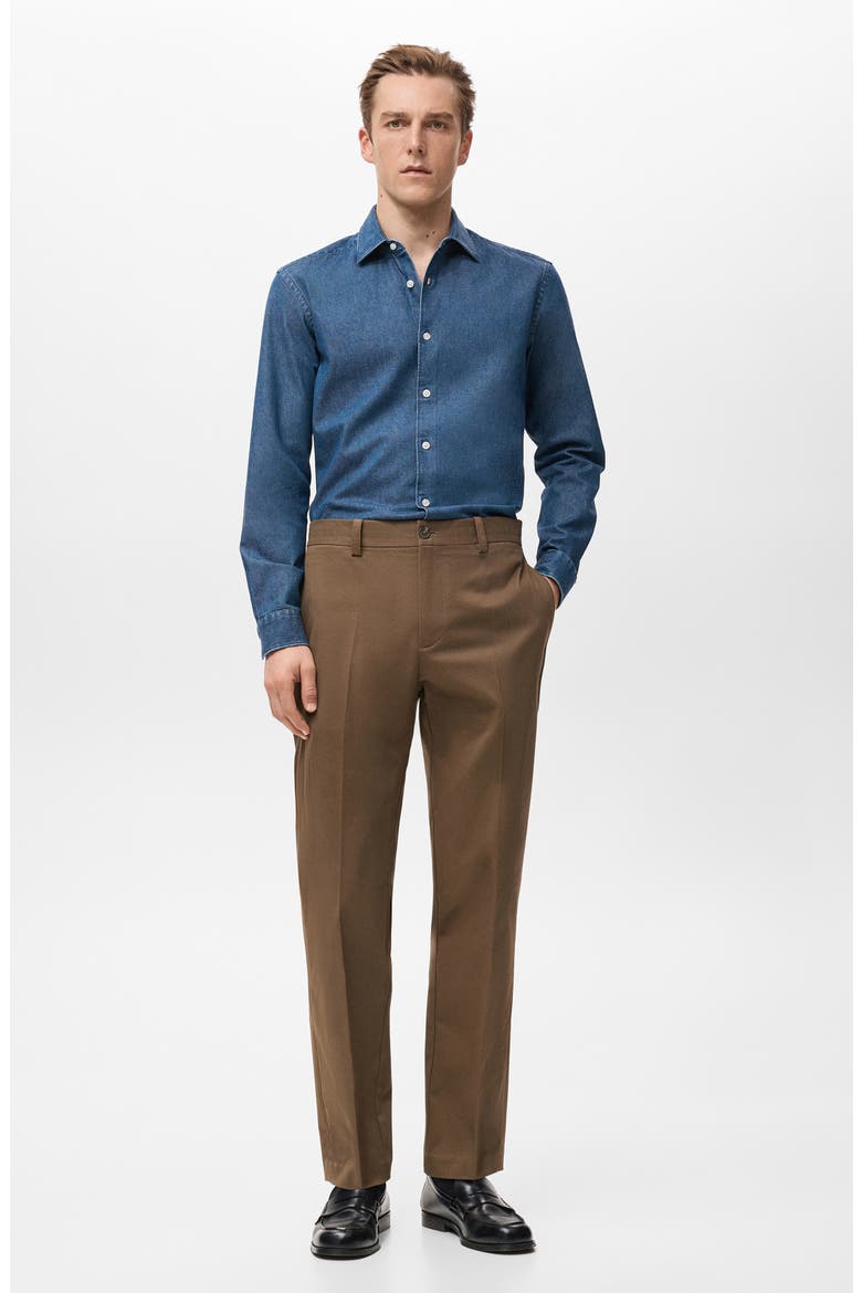 Denim Button-Up Shirt, Alternate, color, MEDIUM BLUE