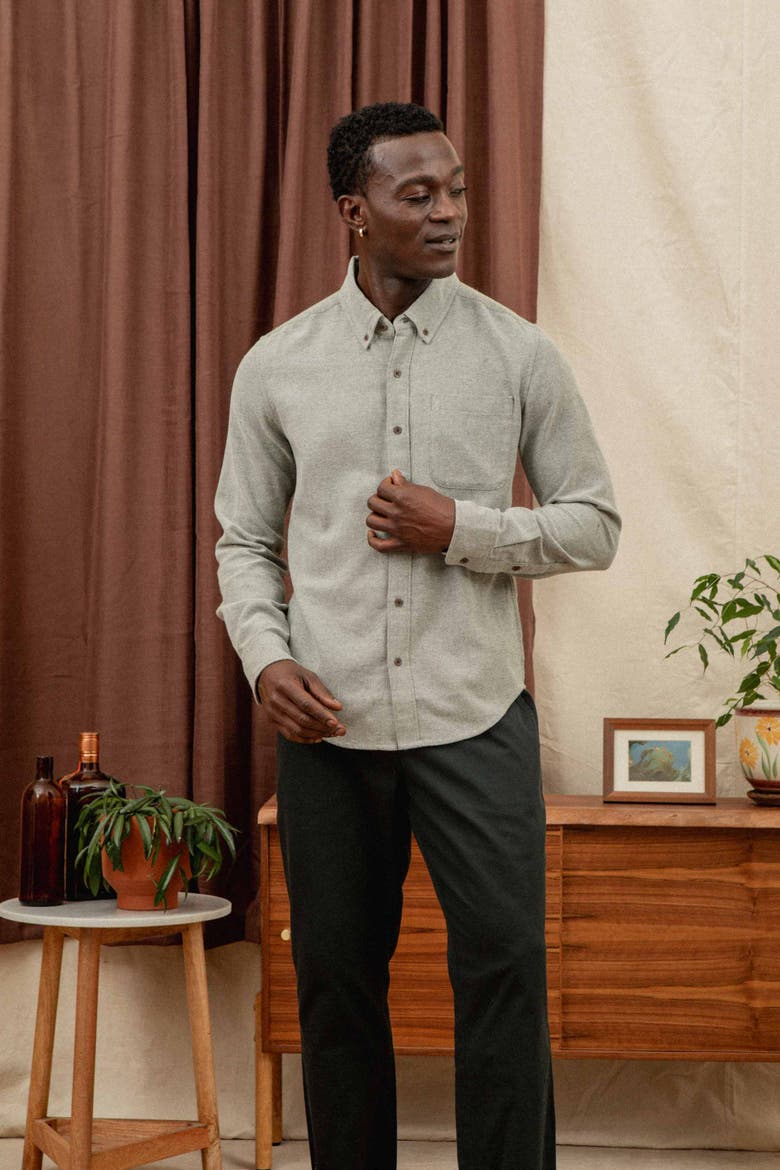 Sutton Slim Shirt, Alternate, color, Olive Twill