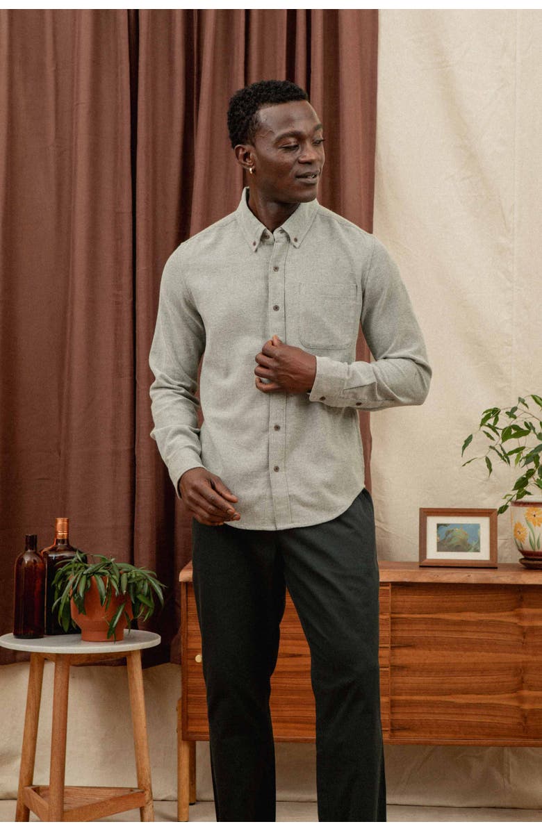 Bridge & Burn Sutton Slim Shirt, Alternate, color, Olive Twill