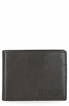 Textured Leather Bifold Passcase Wallet