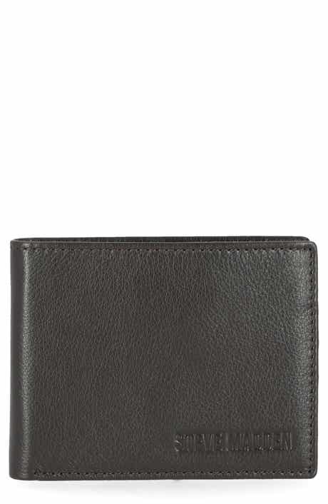 Textured Leather Bifold Passcase Wallet