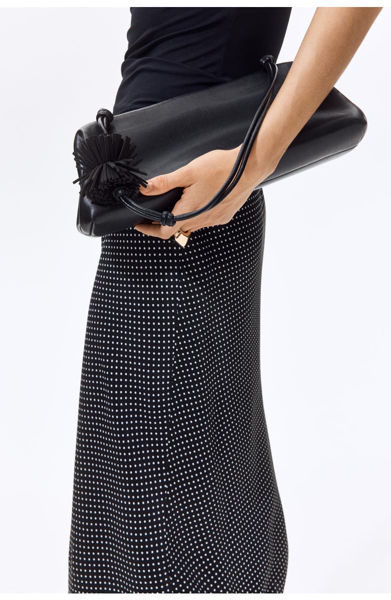 H&M Viscose Slip Skirt, Alternate, color, Black/White Dotted