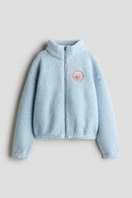 H&M Motif-detail Teddy Fleece Jacket