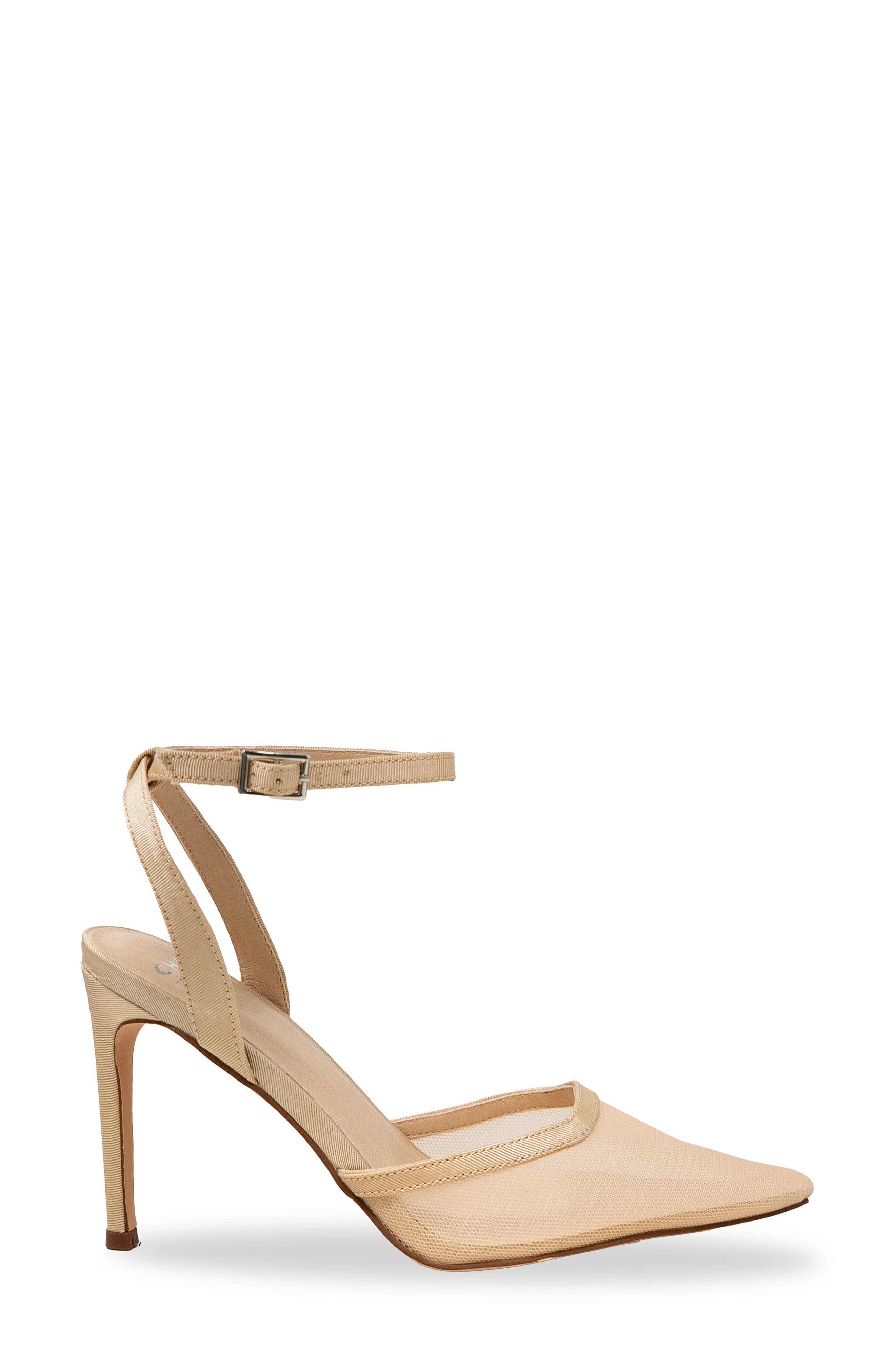 Sheer Mesh Pointed Toe Pump, Alternate, color, BEIGE