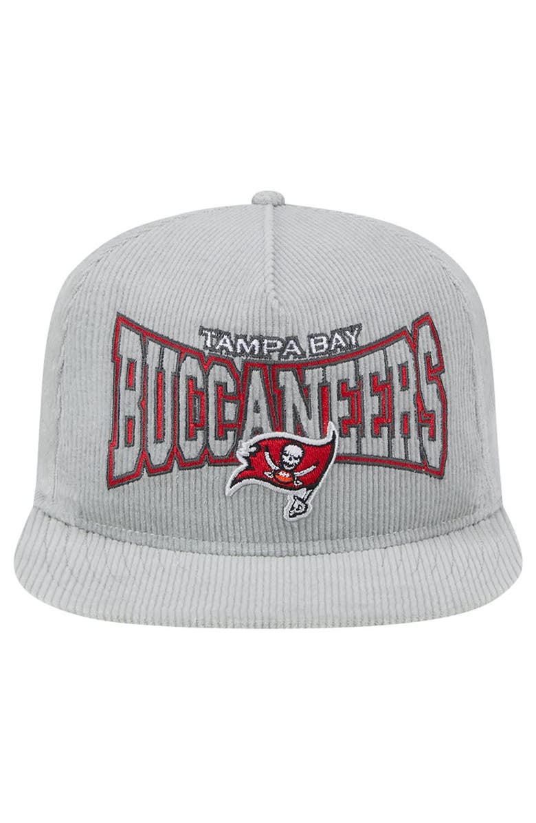 New Era Men's New Era Gray Tampa Bay Buccaneers Corduroy Golfer Adjustable Hat, Alternate, color,