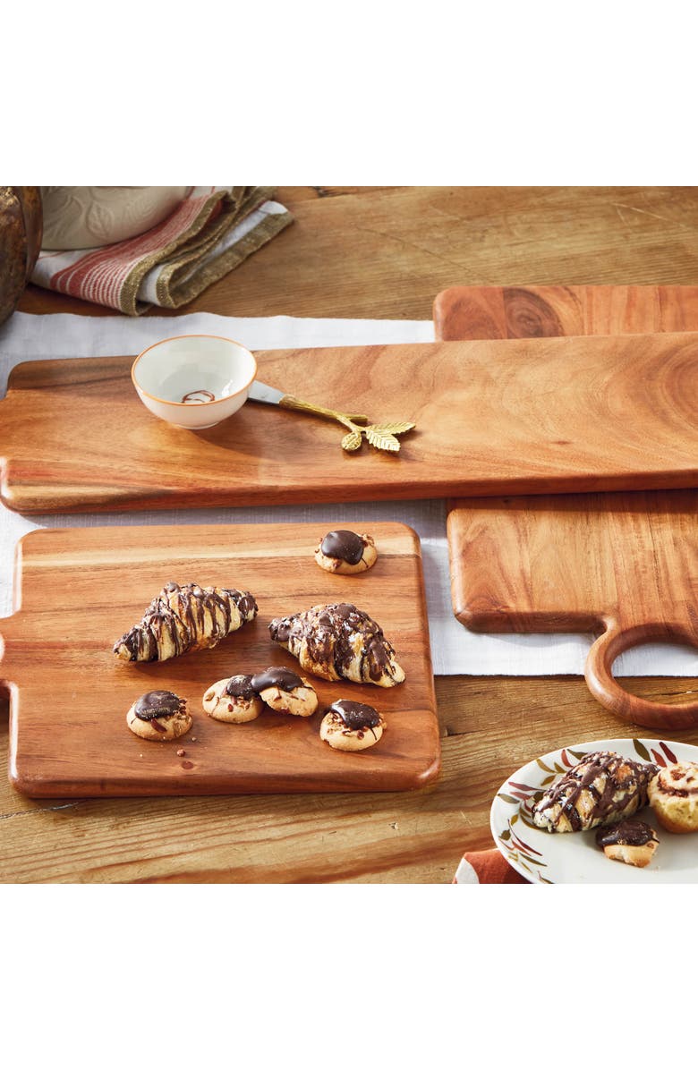 tag Loop Square Natural Wood Serving Tray for Everyday Use, Alternate, color,