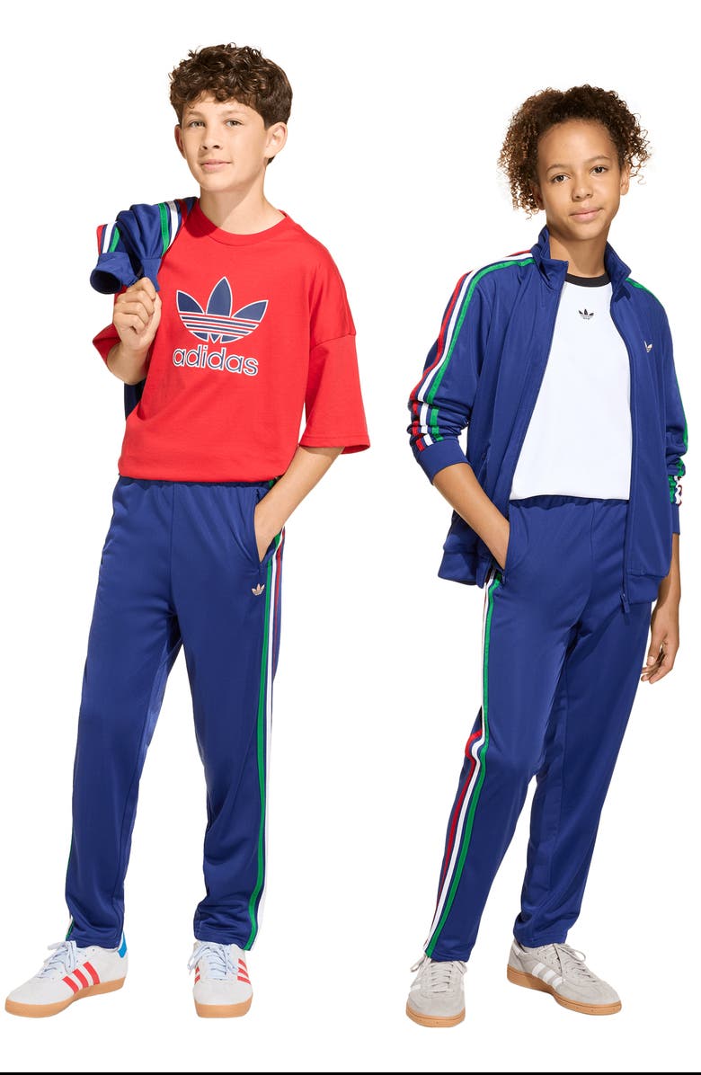 adidas Originals Kids' Firebird Recycled Polyester Track Pants, Alternate, color, Victory Blue/ Light Gold