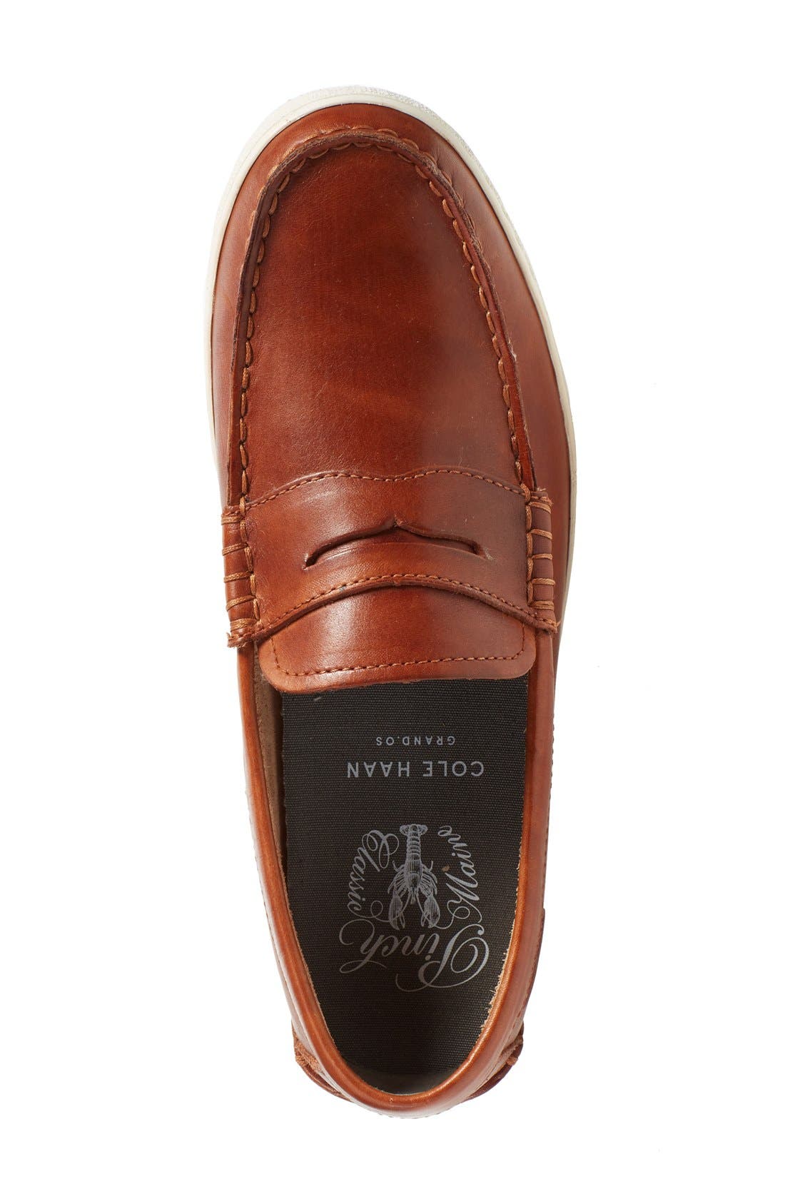 'Pinch' Penny Loafer, Alternate, color, BRITISH TAN ANTIQUE LEATHER