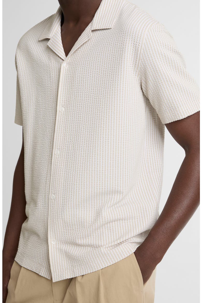 Stripe Seersucker Button Down Top, Alternate, color, MINERAL/OPTIC WHITE