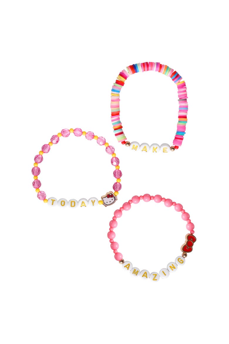 Make Today Amazing Beaded Bracelet Set, Alternate, color, Yellow Gold, Multicolor