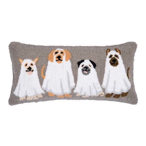 Ghost Pets Throw Pillows