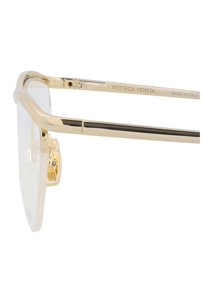 56mm Novelty Square Optical Glasses, Alternate, color, GOLD GOLD TRANSPARENT