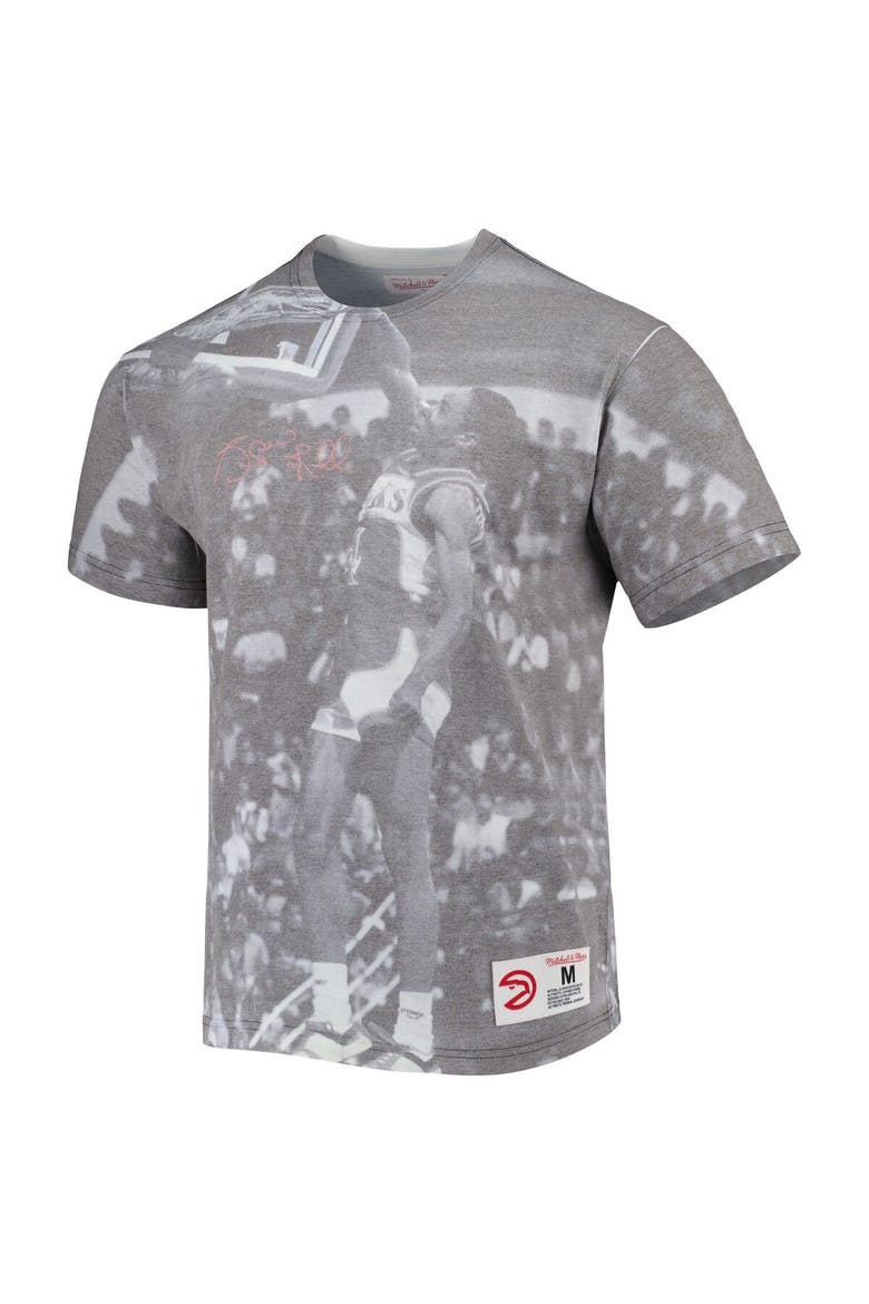 Men's Mitchell & Ness Spud Webb Heather Gray Atlanta Hawks Above The Rim T-Shirt, Alternate, color, Gray
