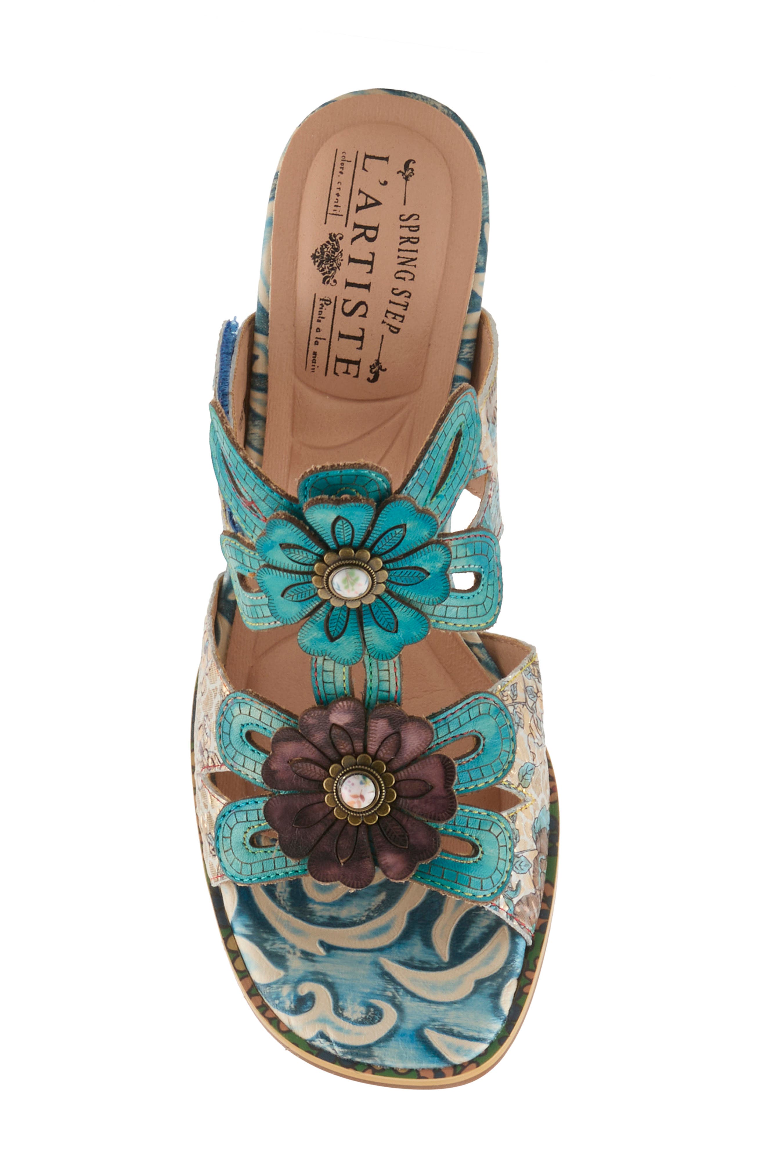 L&#x27;Artiste by Spring Step Alania Sandal, Alternate, color, Turquoise Multi
