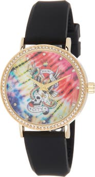 Ed Hardy Silicone Strap Watch, 38mm