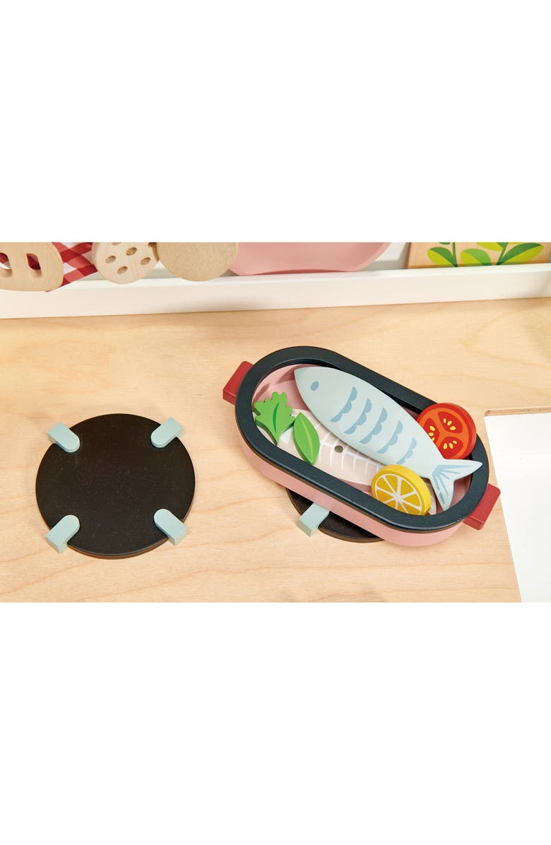Tender Leaf Toys Mini Chef Wooden Kitchen Range Playset, Alternate, color, Multi