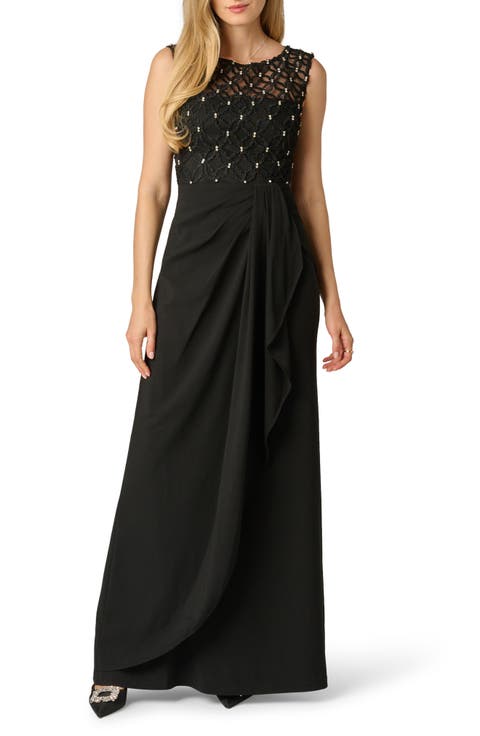 Beaded Jersey Gown