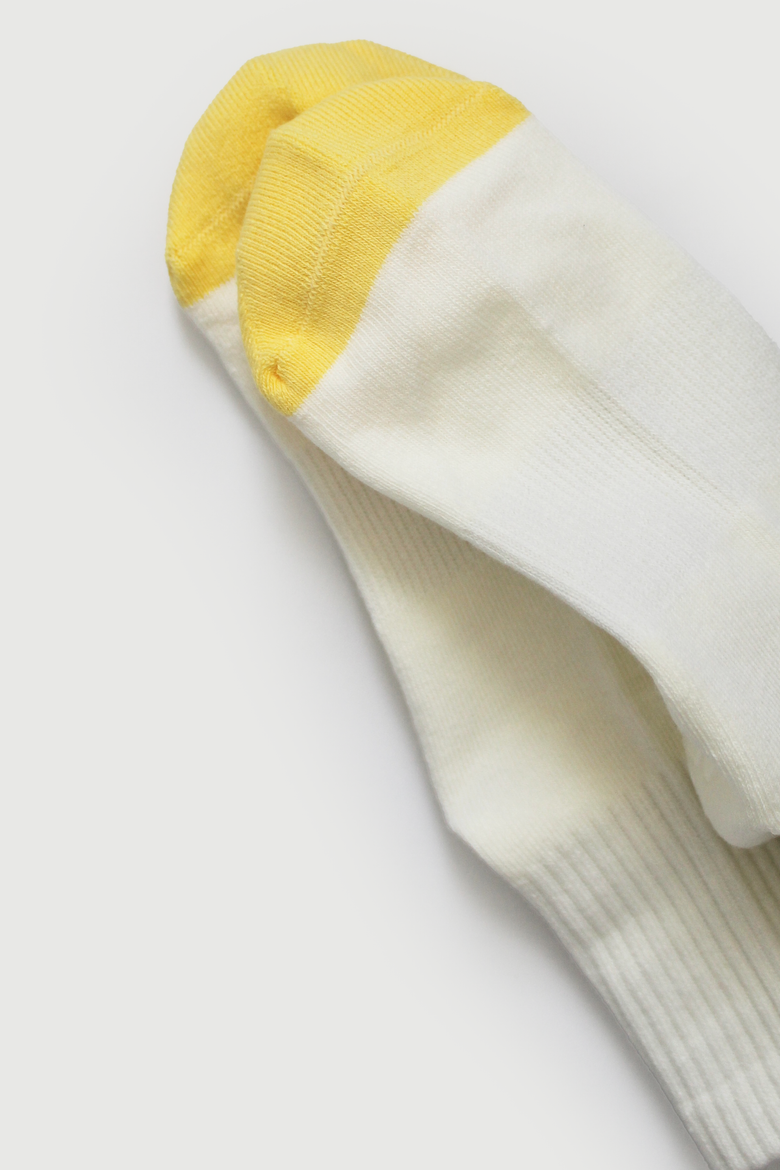 Custard Dipped Crew Grip Socks, Alternate, color, Custard