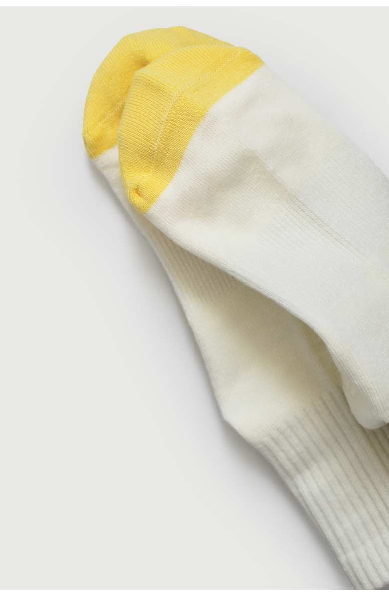 Fraise Custard Dipped Crew Grip Socks, Alternate, color, Custard
