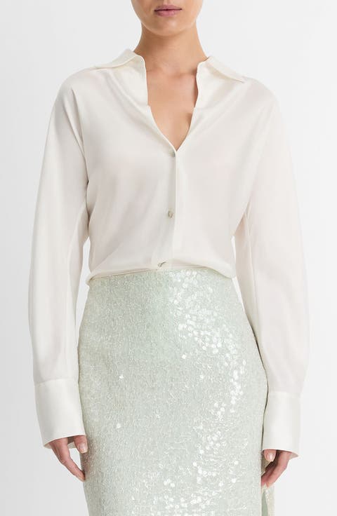 Silk Button-Up Shirt