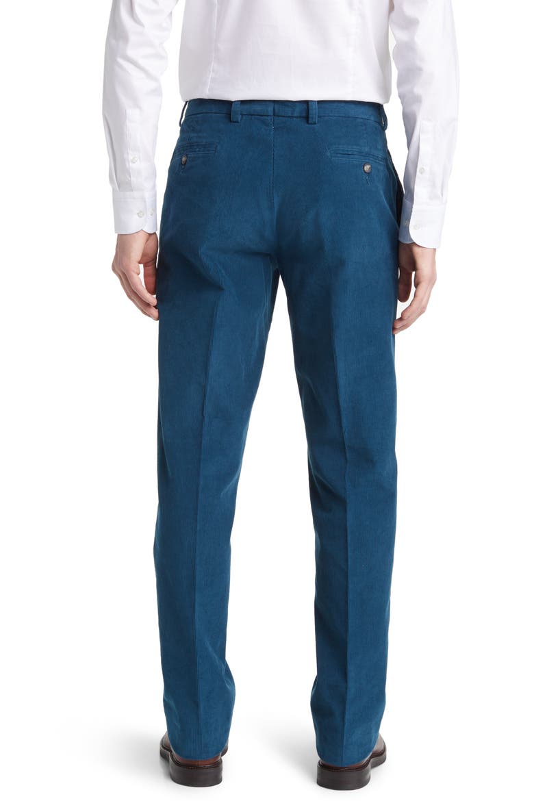 Charleston Flat Front Corduroy Dress Pants, Alternate, color, PETROL