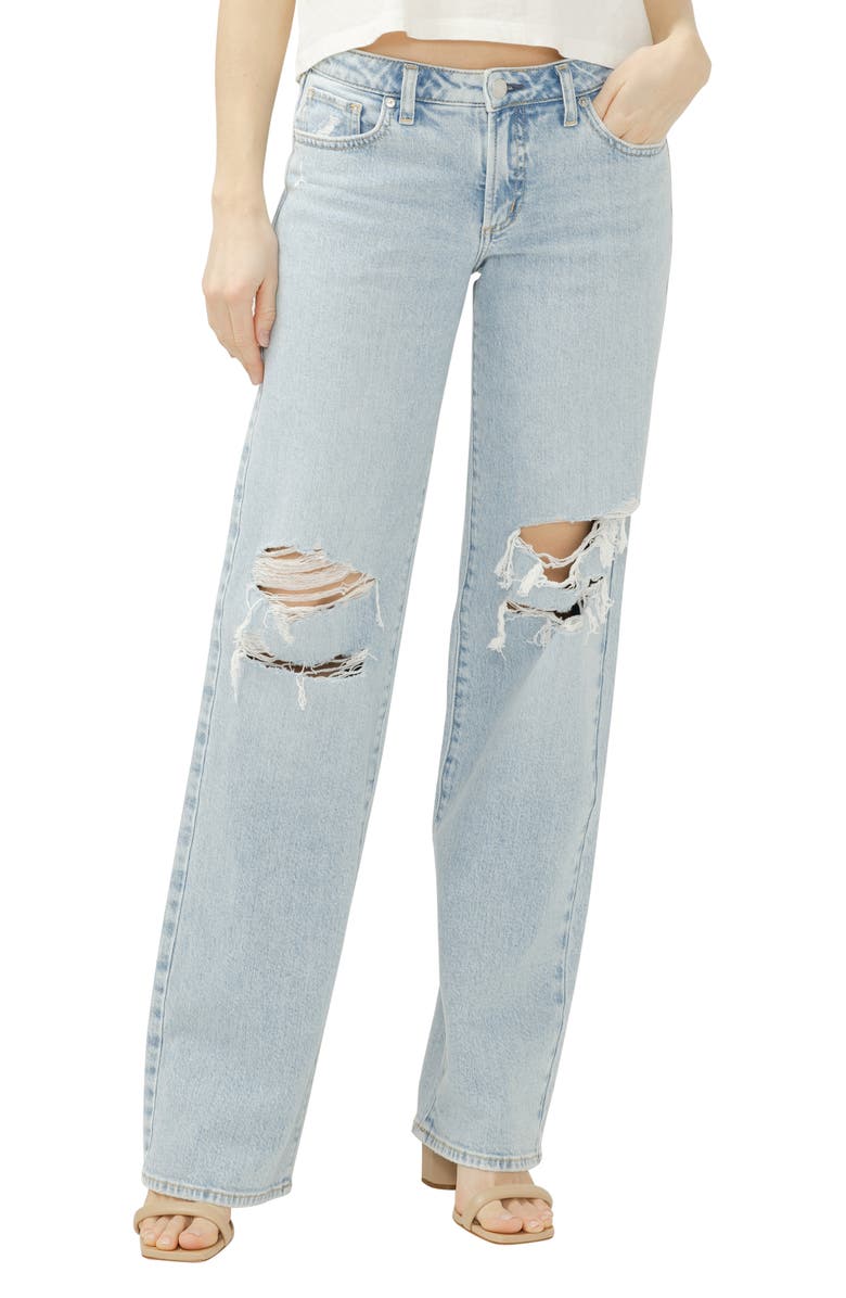 Silver Jeans Co. Loose & Low Baggy Fit Jeans, Main, color, 