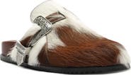 Schutz Grace Buckle Genuine Calf Hair Clog