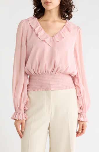 Ruffled V-Neck Top